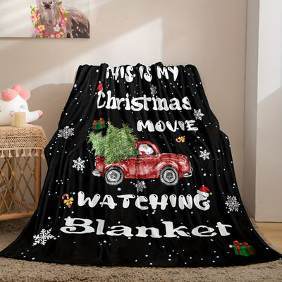 Snowflake Car Print Flannel Blanket: Soft, Warm, and Versatile for All Seasons and Occasions