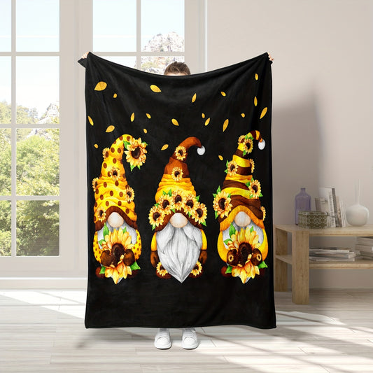 The Dwarf Sunflower Print Blanket is the perfect gift for any season. Made from microfiber for a soft finish, this cozy blanket is made to last and is versatile enough to be used for multiple purposes. Comes with an elegant sunflower print for a beautiful accent in any room.