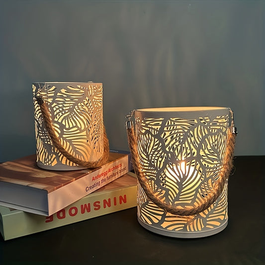 Enhance your home decor with our Leaf Pattern Candle Holder Set. With its delicate leaf pattern and exquisite design, this set is sure to add a touch of elegance to any room. Crafted with high-quality materials, it is both stylish and durable. Elevate your space with this beautiful addition.
