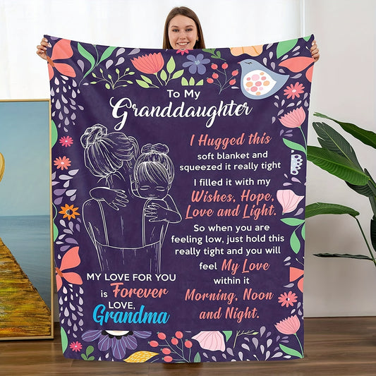 This warm and cozy blanket is perfect for any home. Crafted with a classic Floral and Letter Print, the soft and soothing throw is perfect for adding a touch of comfort to your couch, bed, or sofa. Enjoy the luxurious feel of cozy comfort every day.