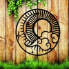 Radiate Celestial Elegance with the Sun, Moon, and Stars Metal Art: An Exquisite Addition to Your Outdoor Haven