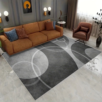 Dove Velvet Area Rug: Luxurious Non-Slip Nordic Geometric Pattern Carpet for Home Decoration and Office