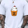 Cartoon Chick Summer Graphic Tee: Stylish Men's Fashion Statement Shirt with Short Sleeves and Plus Size Options
