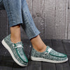 Poker Chic: Women's Fashion Lace-Up Boat Shoes with Card Pattern