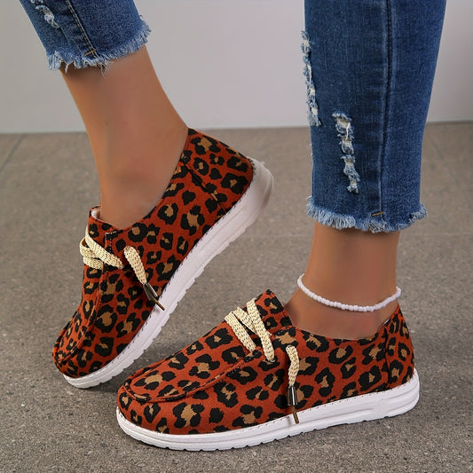 Say hello to your new favorite pair of shoes! Our Women's Leopard Series Print Canvas Shoes are ultra-lightweight and designed for comfort and durability. Their low top lace up design ensures a secure fit with every wear, perfect for daily walking or casual wear. Enjoy effortless style.