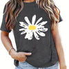 Daisy Dreams: A Stylish Short Sleeve Crew Neck T-Shirt for Women's Spring/Summer Wardrobe