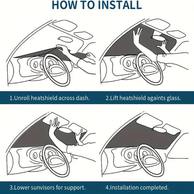 Ultimate Protection: Foldable Cool Sports Car Pattern Sunshade with Heat Insulation and UV Blocking Technology