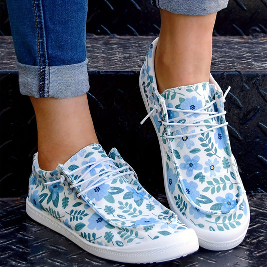 Chic and Comfortable: Women's Floral Print Loafers with Slip-On Style and Soft Sole