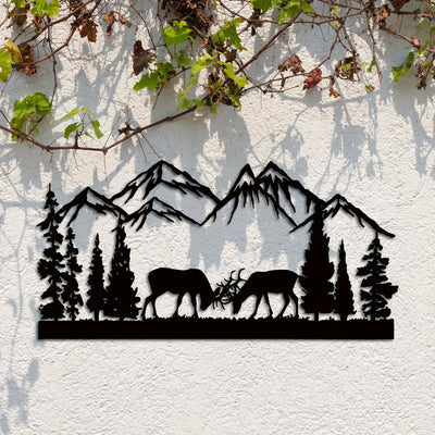 Add a touch of rustic charm to any room with this metal deer wall art. Perfect for home, office or cabin, this unique décor is crafted of sturdy iron for lasting beauty and durability. Enjoy its elegant design and intricate detail to give any space a touch of rustic flair.