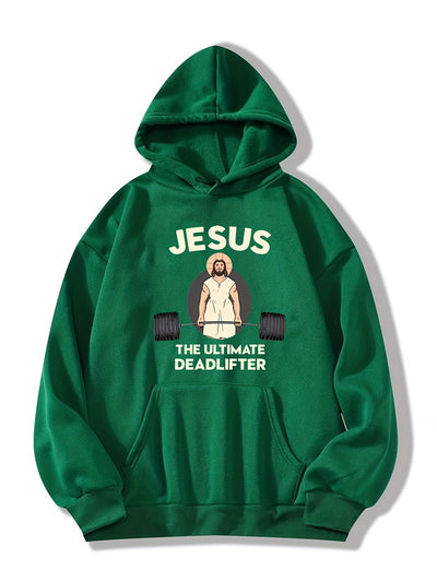 The Jesus Pattern Hoodie: Stay Warm and Stylish in this Casual Drawstring Hooded Sweatshirt for Winter/Fall Women's Clothing