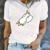 Cute Quackers: Fashionable Women's Casual Sports T-Shirt featuring Adorable Duck Graphics