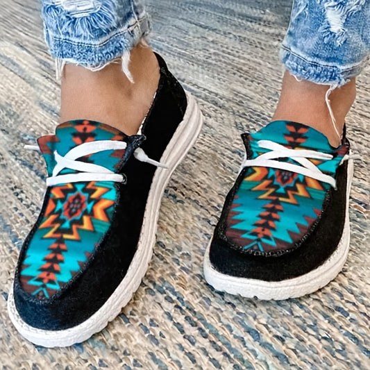 The Lightweight Geometric Pattern Canvas Shoes for Women are the perfect choice for a lightweight, casual shoe. With a non-slip low top design and a stylish geometric pattern, these shoes provide fashionable comfort for walking or casual wear. A lightweight canvas construction ensures long-lasting durability and flexibility.