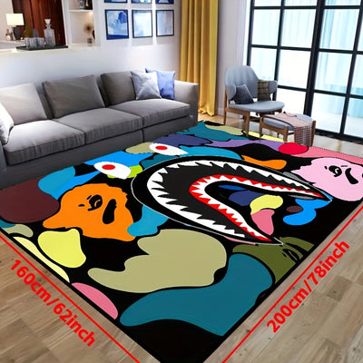 Camouflage Shark Face Rug: Enhancing Décor with Style and Functionality