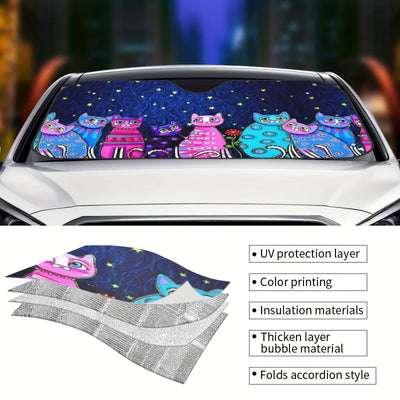 Starry Cat Car Sunshade: A Stylish and Practical Solution for Car Sun Protection