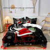 Skateboarding Santa Claus: A Playfully Funny Christmas Duvet Cover Set for Cozy Comfort