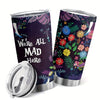 Designed for on-the-go, our 'We're All Mad Here' Letter Print Tumbler is the perfect beverage container. It is both fun and whimsical, featuring a unique letter print that's sure to turn heads. High-grade materials, including stainless steel, ensure your drinks stay at the optimal temperature. Take it with you on your next adventure!