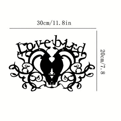 Lovebirds Metal Arts and Crafts Iron Pendant: Exquisite Home Interior Decoration for Bedroom, Living Room, and Bathroom