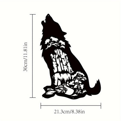 Wild and Majestic: Wolf Monogram Metal Sign - A Striking Addition to Your Home Decor