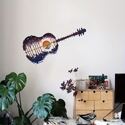 Metal Melodies: Captivating Abstract Guitar Metal Wall Art for Elegant Home Décor