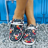 Whimsical Holiday Treat: Women's Cute Cartoon Deer Print Slip-On Shoes for Christmas Cheer