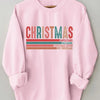 Festive Warmth: Christmas Letter Print Sweatshirt - Casual Long Sleeve Crew Neck Sweatshirt for Women's Clothing