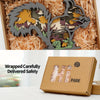 Squirrel Wooden Art Carving: Whimsical Home Ornament for Kids' Birthday or Housewarming Gift