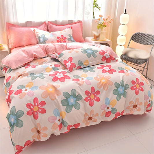 Enhance the look and comfort of your bedroom with our Pastoral Flower Print Duvet Cover Set. Made with soft and comfortable fabric, this bedding set features a beautiful floral print that will add a touch of elegance to your space. Transform your bedroom into a relaxing and luxurious retreat with this high-quality duvet cover set.