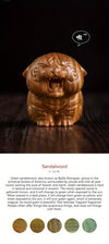 Retro Oriental Zodiac Tiger: Exquisite Green Sandalwood Carving for Home Decor