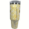 40oz Tiger Tumbler: Stylish Stainless Steel Thermal Water Bottle with Lid and Straw for On-the-Go Hydration