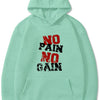 No Pain, No Gain: The Ultimate Graphic Print Hoodie for Active Men