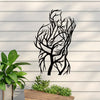 Abstract Metal Tree Art: Man and Woman Wall Decor - A Modern Wall Hanging Tree Wall Sculpture for Artistic Wall Decoration - Perfect Wedding Gift