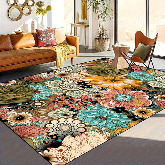 The Enhance Your Living Space with the Beautiful Flowers Non-Slip Resistant Rug is the perfect way to add a touch of charm and sophistication to your indoor or outdoor décor. Crafted with durable, non-slip resistant materials, this rug ensures longevity and comfort with every step.