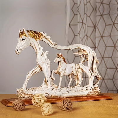 Exquisite Handcrafted Steed: Hollowed-Out Statue for Desktop Decoration