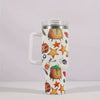 40oz Halloween with Scary Pumpkin Tumbler, Straw & Handle - Perfect for Car, Home & Office Use - Birthday Gift Idea!