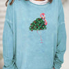 Festive Christmas Print Sweatshirt: Stylish and Comfortable Women's Casual Long Sleeve Crew Neck Sweatshirt