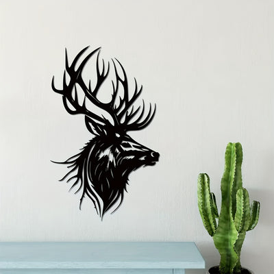 Wildlife Reflections: Deer Silhouette Art Metal Wall Sculpture - A Modern Rustic Home Decor Accent for Nature Lovers