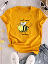 Elevate your style this season with our Buzzy Bee Cartoon Crew Neck T-Shirt. Made with high-quality materials, this shirt is both fun and stylish, making it a perfect addition to your spring/summer wardrobe. Show off your unique personality and make a buzz wherever you go!