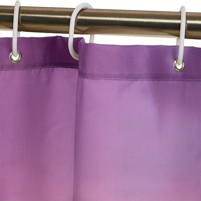 Transform Your Bathroom with the Vibrant Purple Beach Sea Wave Shower Curtain Set