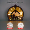 Nativity Scene: Exquisite 3D Wooden Art Carving for Holiday Décor and Memorable Art Night Light