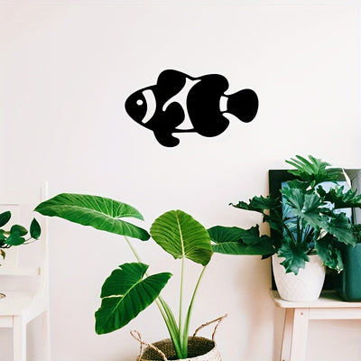 Exquisite Black Metal Art Fish Wall Hanging: Elevate Your Décor with Captivating Bedroom and Office Wall Art