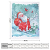 Cozy Santa Claus Print Flannel Blanket - The Perfect Holiday Gift for All Seasons