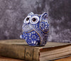 Whimsical Owls Trio: Charming Blue and White Art Decor Ornaments for a Playful Home Decor Touch!