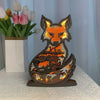 Foxy Glow: Multilayer Carved Ornament LED Night Light - Wooden Craft Gift for Home Décor and Gifting