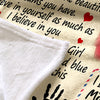 Personalized Message Print Flannel Blanket: A Special Gift for My Beloved Daughter