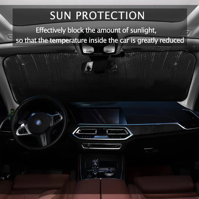 Hilarious Halloween Scream Skull Car Windshield Sunshade: Ghostly Skeleton Sun Visor Protector to Block UV Rays