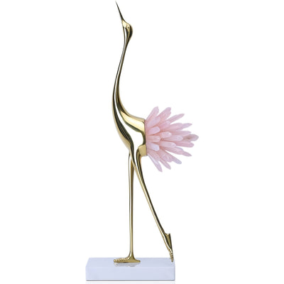 Exquisite Modern Golden Copper Crane: A Striking Addition to Any Home Décor