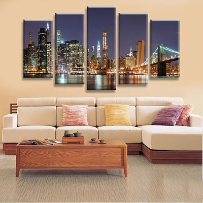 Cityscape Canvas Wall Art Set: Captivating Urban Landscapes for Stylish Home Decor