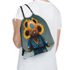 Cute Bear Bag, Van Gogh Style Bag, Sunflower Outdoor Drawstring Bag