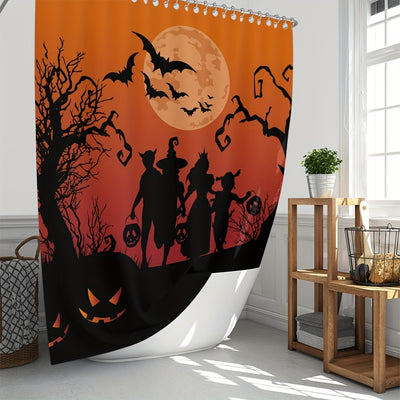 Transform Your Bathroom with our Multi-Purpose Halloween Shower Curtain - Waterproof, Heat Insulating and Stylish Room Decor