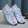 Floral Rhinestone Delight: Women's Stylish Shockproof Running Shoes for Light and Breathable Sports